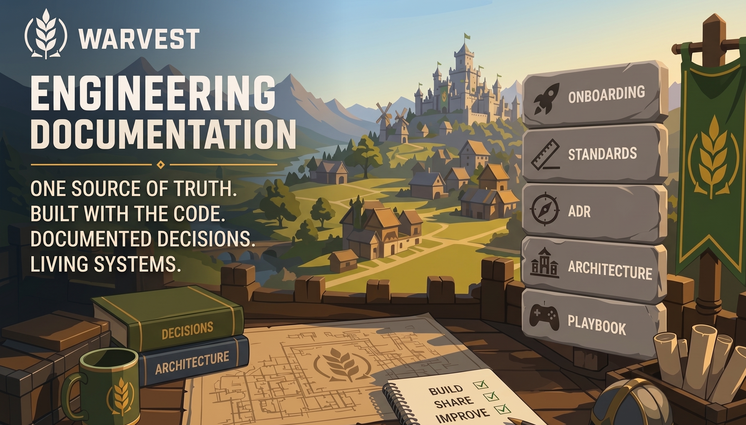 Warvest docs banner